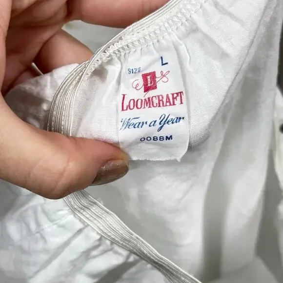 50s Vintage Loomcraft White Cotton Petticoat Slip - Picture 6 of 6